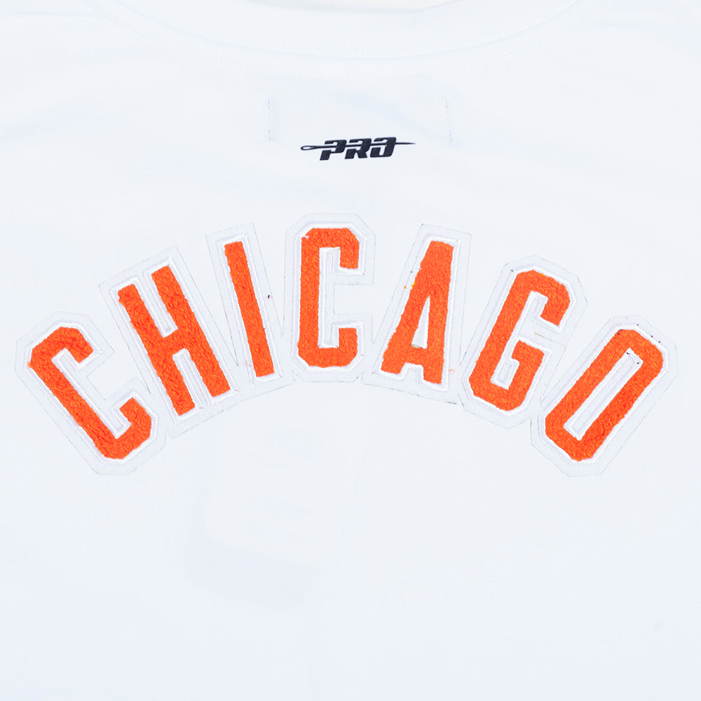NFL CHICAGO BEARS CLASSIC WOMEN'S SINGLE JERSEY BOXY TEE (WHITE)