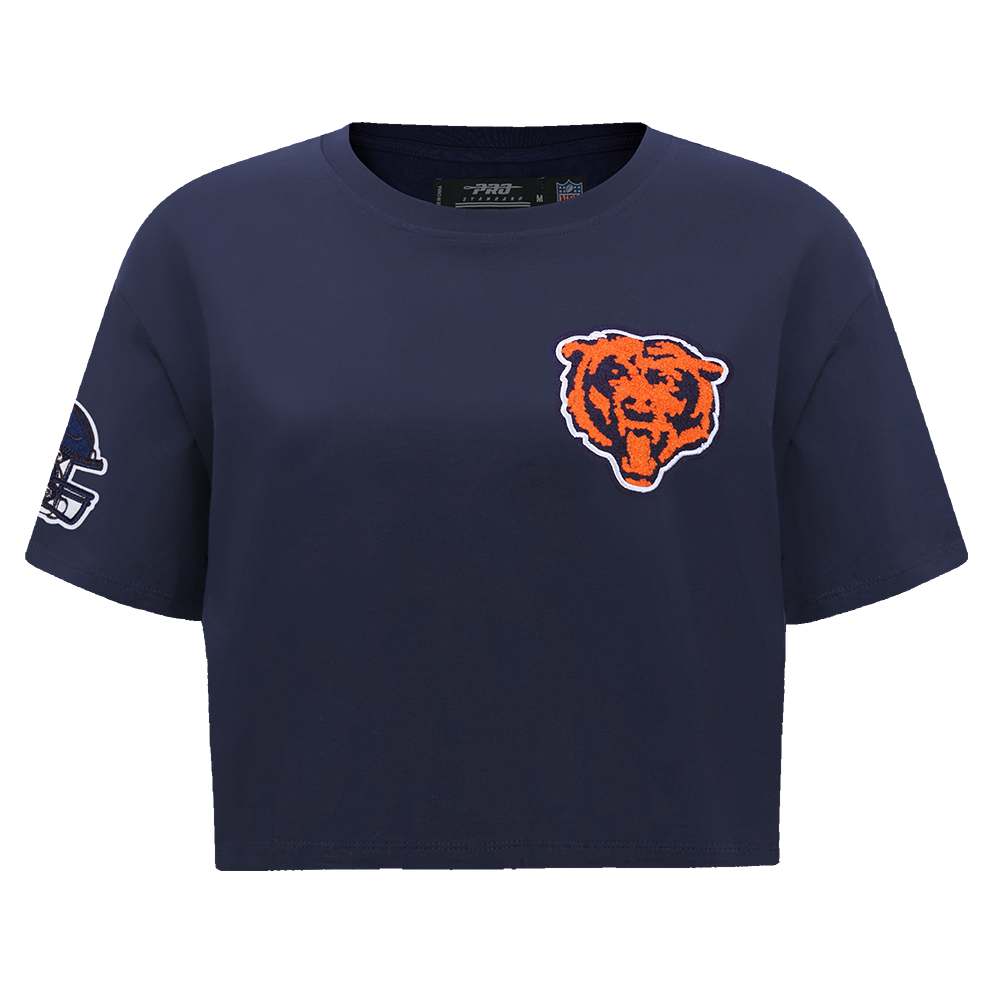NFL CHICAGO BEARS T-SHIRT MASHUP À COUPE CARRÉE POUR FEMME (MARINE MINUIT)