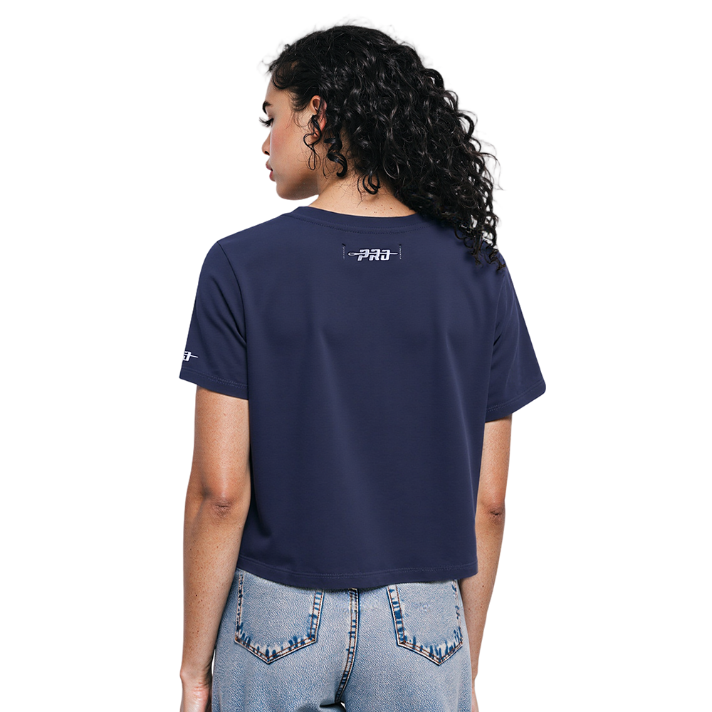 NFL CHICAGO BEARS RETRO ELEVATION WOMEN'S SINGLE JERSEY BOXY TEE (MIDNIGHT NAVY)