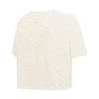 NFL CHICAGO BEARS CALEB WILLIAMS #18 NEUTRAL T-SHIRT EN JERSEY SIMPLE À COUPE CARRÉE POUR FEMME (COQUILLE D'ŒUF)