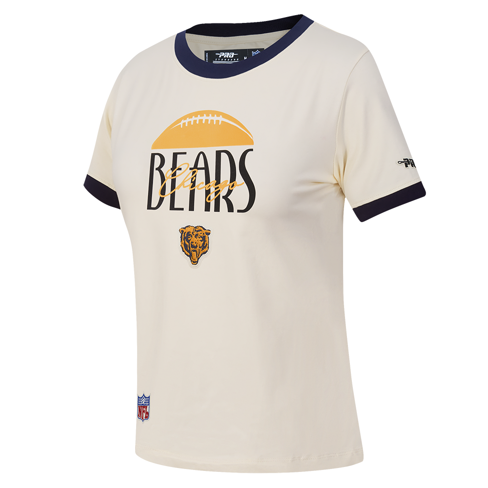NFL CHICAGO BEARS ORIGINAL PLAYERS WOMEN'S S/S SLIM TEE (EGGSHELL/ MIDNIGHT NAVY)