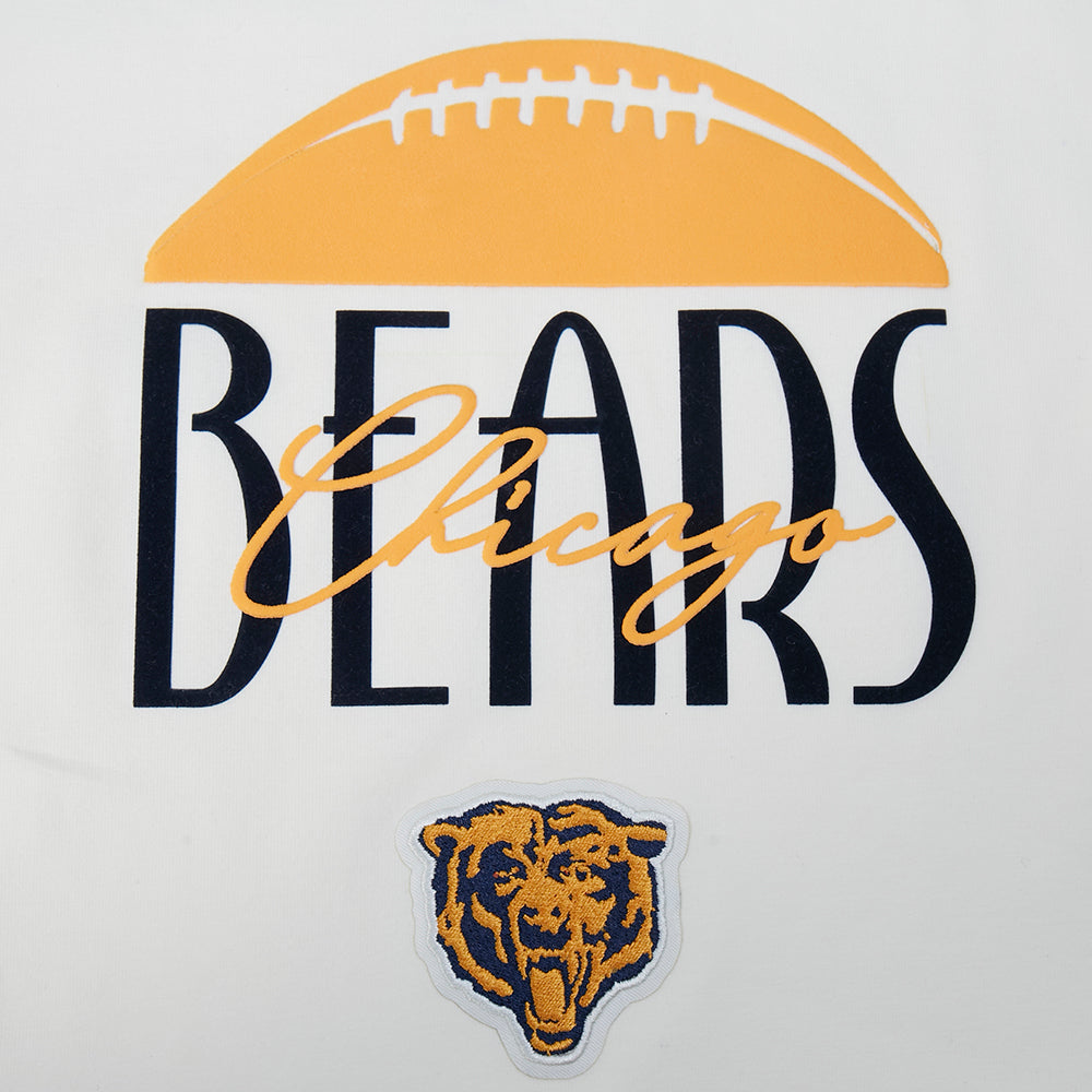 NFL CHICAGO BEARS ORIGINAL PLAYERS WOMEN'S S/S SLIM TEE (EGGSHELL/ MIDNIGHT NAVY)