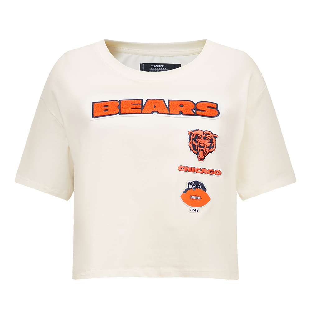 NFL CHICAGO BEARS RETRO CLASSIC WOMEN'S BOXY TEE (EGGSHELL)