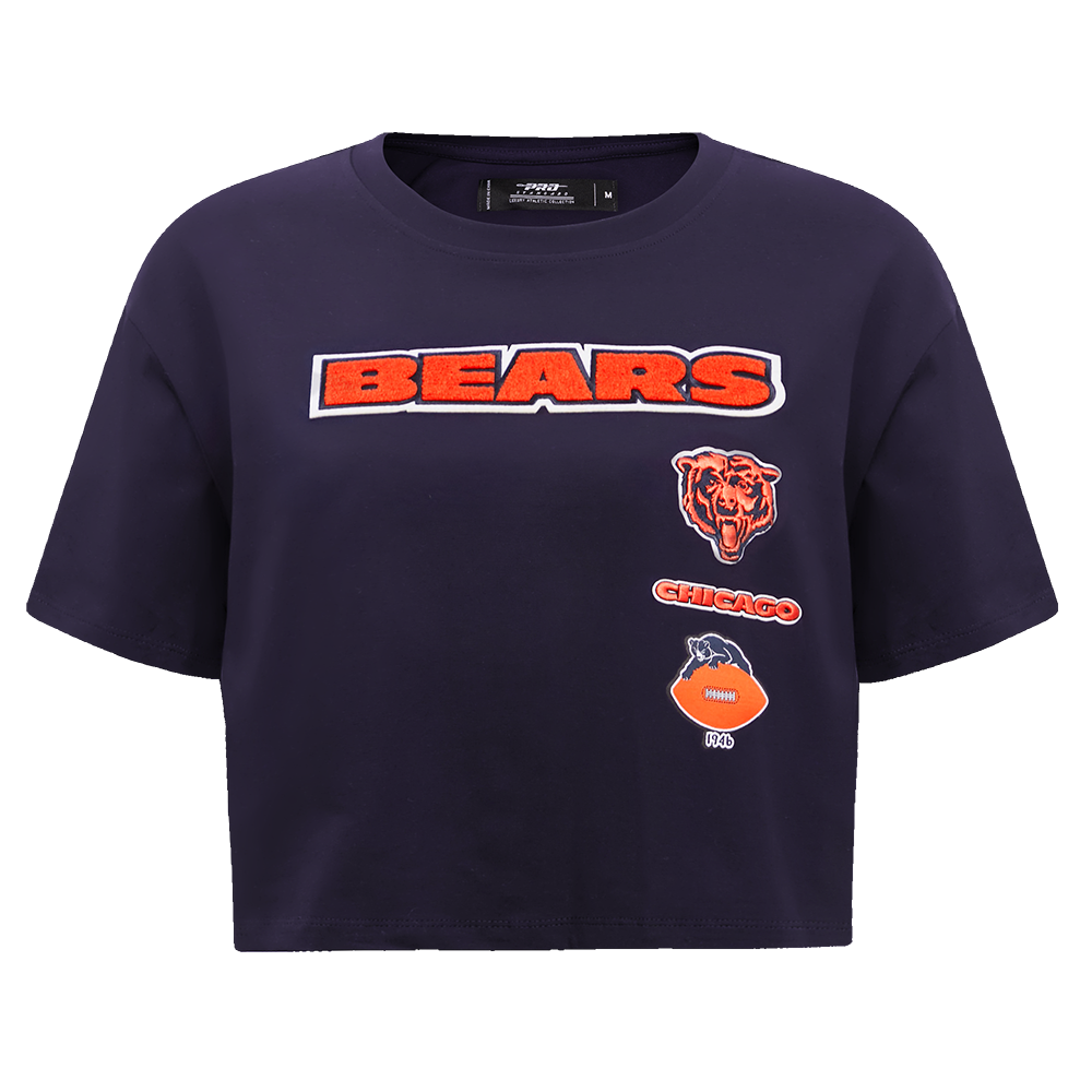 NFL CHICAGO BEARS RETRO CLASSIC T-SHIRT À COUPE CARRÉE POUR FEMME (MARINE MINUIT)