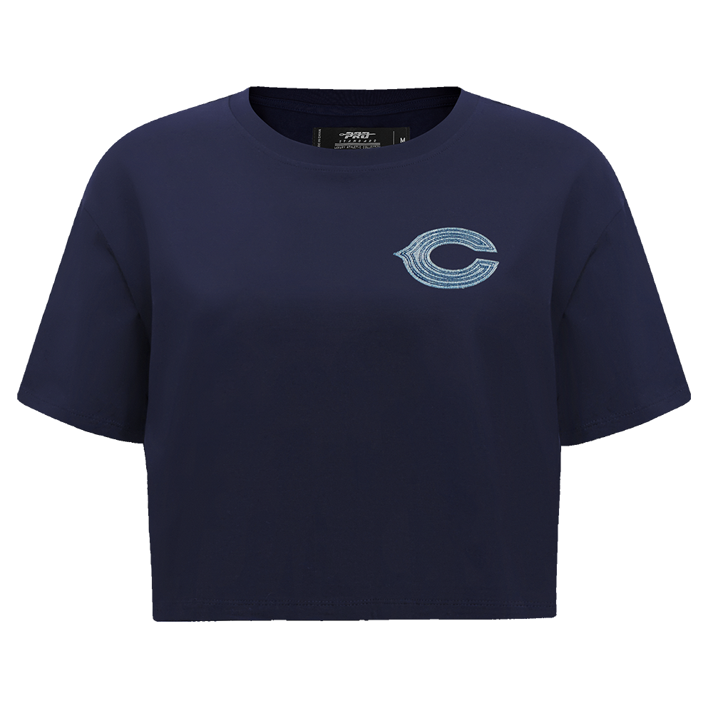 NFL CHICAGO BEARS VARSITY BLUES WOMEN'S BOXY TEE (MIDNIGHT NAVY)