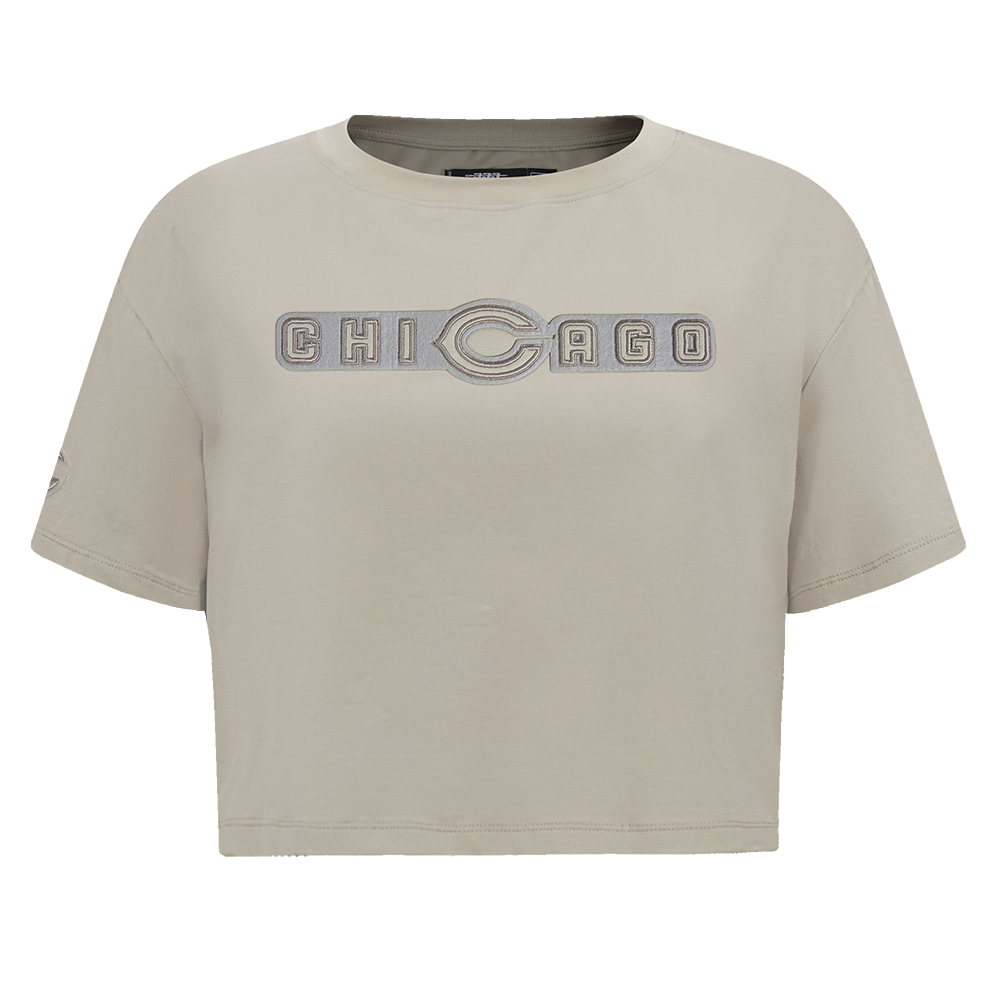 NFL CHICAGO BEARS NEUTRAL T-SHIRT EN JERSEY SIMPLE À COUPE CARRÉE (TAUPE)