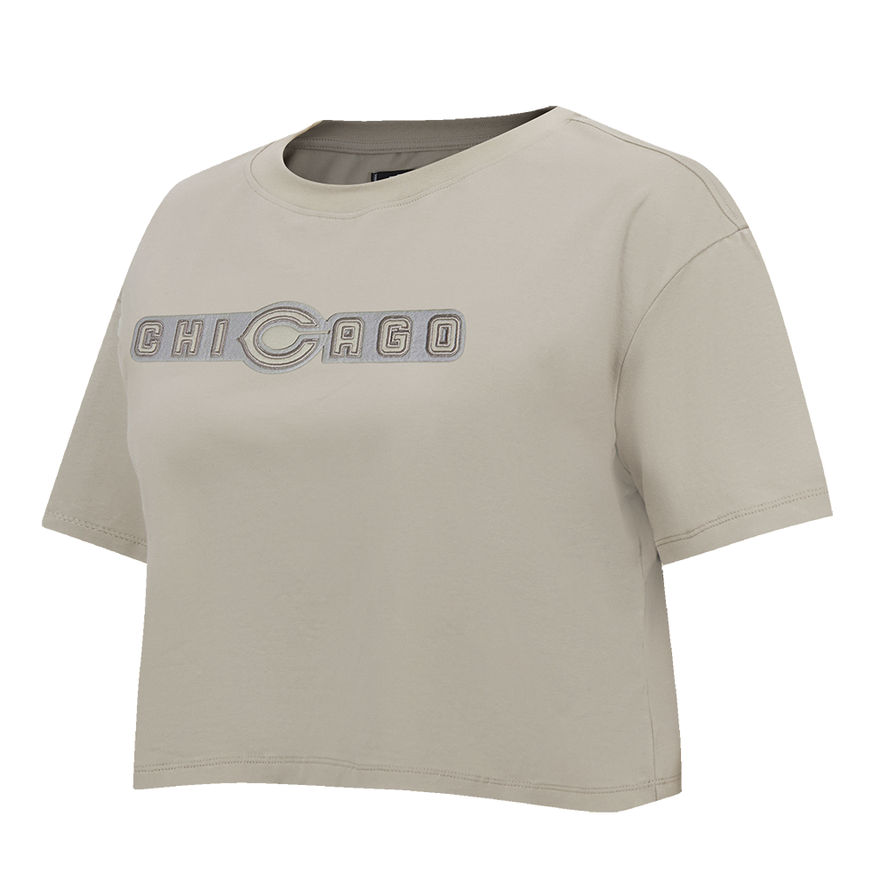 NFL CHICAGO BEARS NEUTRAL T-SHIRT EN JERSEY SIMPLE À COUPE CARRÉE (TAUPE)