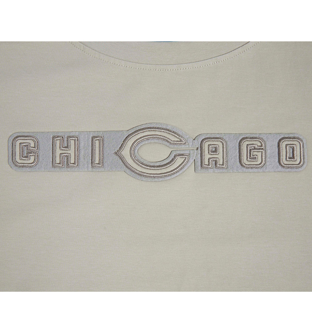 NFL CHICAGO BEARS NEUTRAL T-SHIRT EN JERSEY SIMPLE À COUPE CARRÉE (TAUPE)