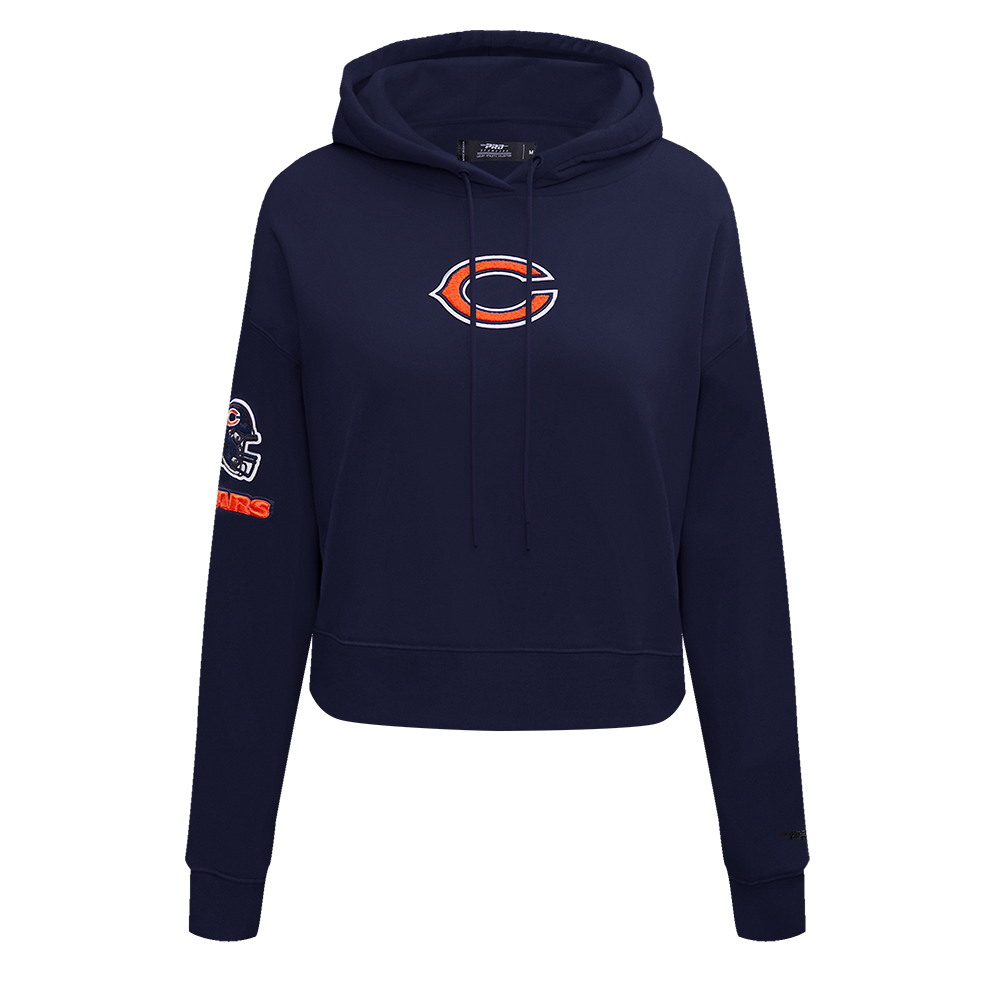 NFL CHICAGO BEARS CLASSIC CHANDAIL À CAPUCHON COURT EN MOLLETON POUR FEMME (MARINE MINUIT)