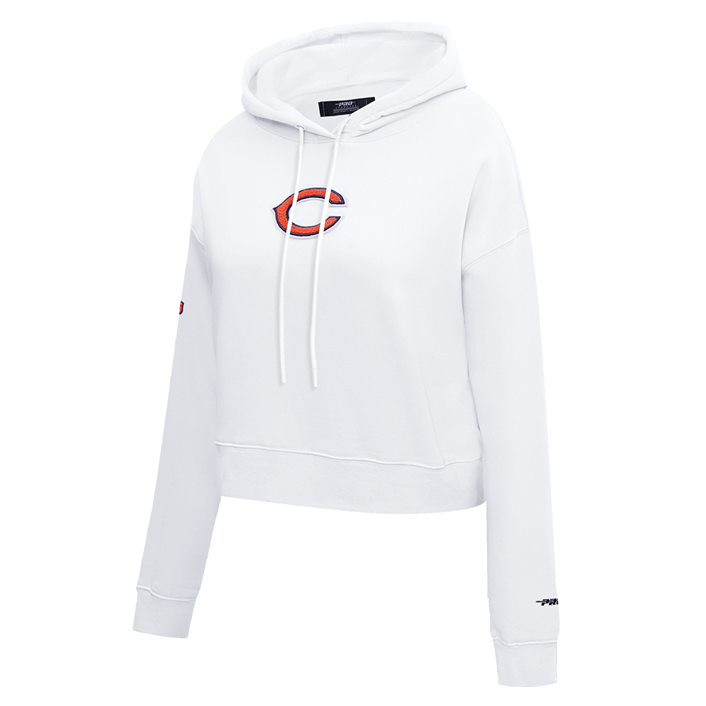 NFL CHICAGO BEARS CLASSIC CHANDAIL À CAPUCHON COURT EN MOLLETON (BLANC)