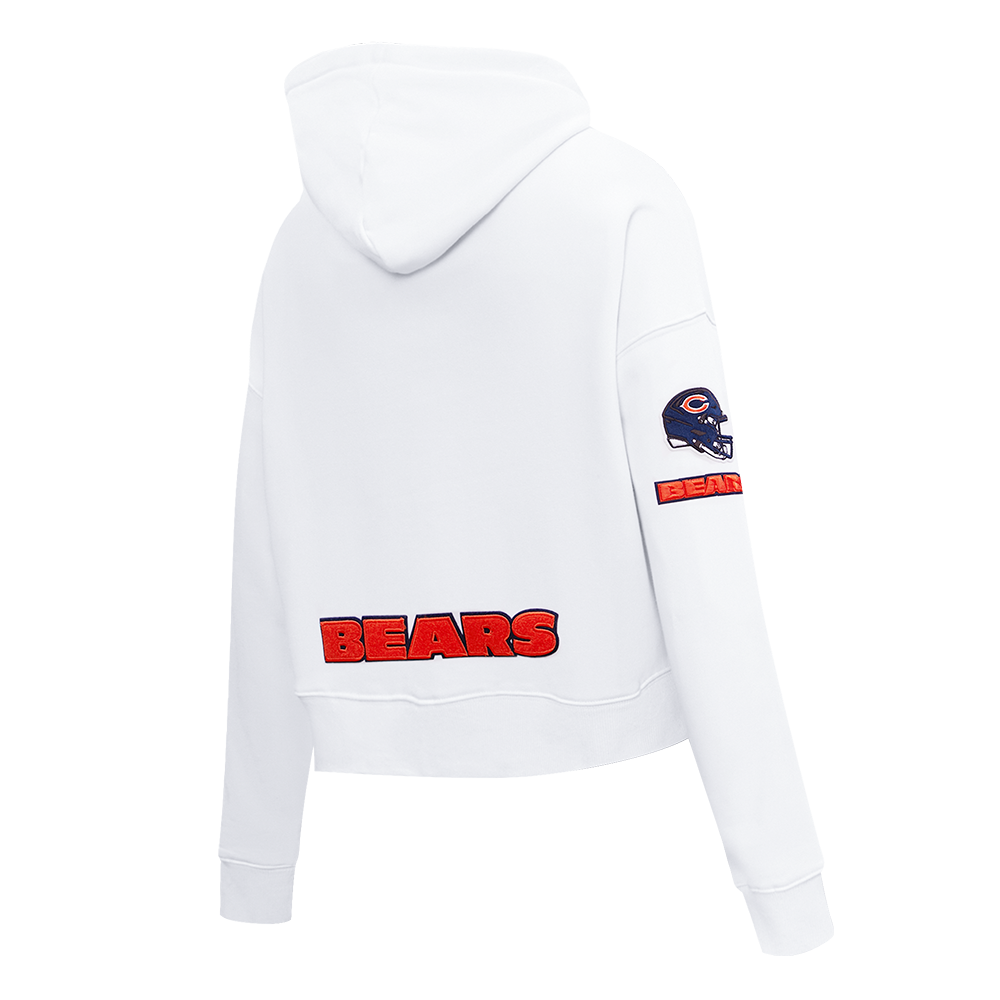 NFL CHICAGO BEARS CLASSIC CHANDAIL À CAPUCHON COURT EN MOLLETON (BLANC)