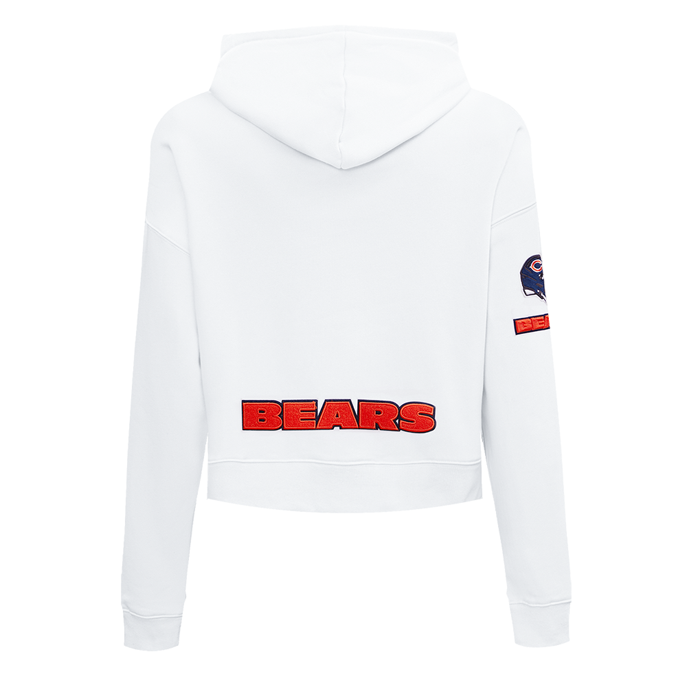 NFL CHICAGO BEARS CLASSIC CHANDAIL À CAPUCHON COURT EN MOLLETON (BLANC)