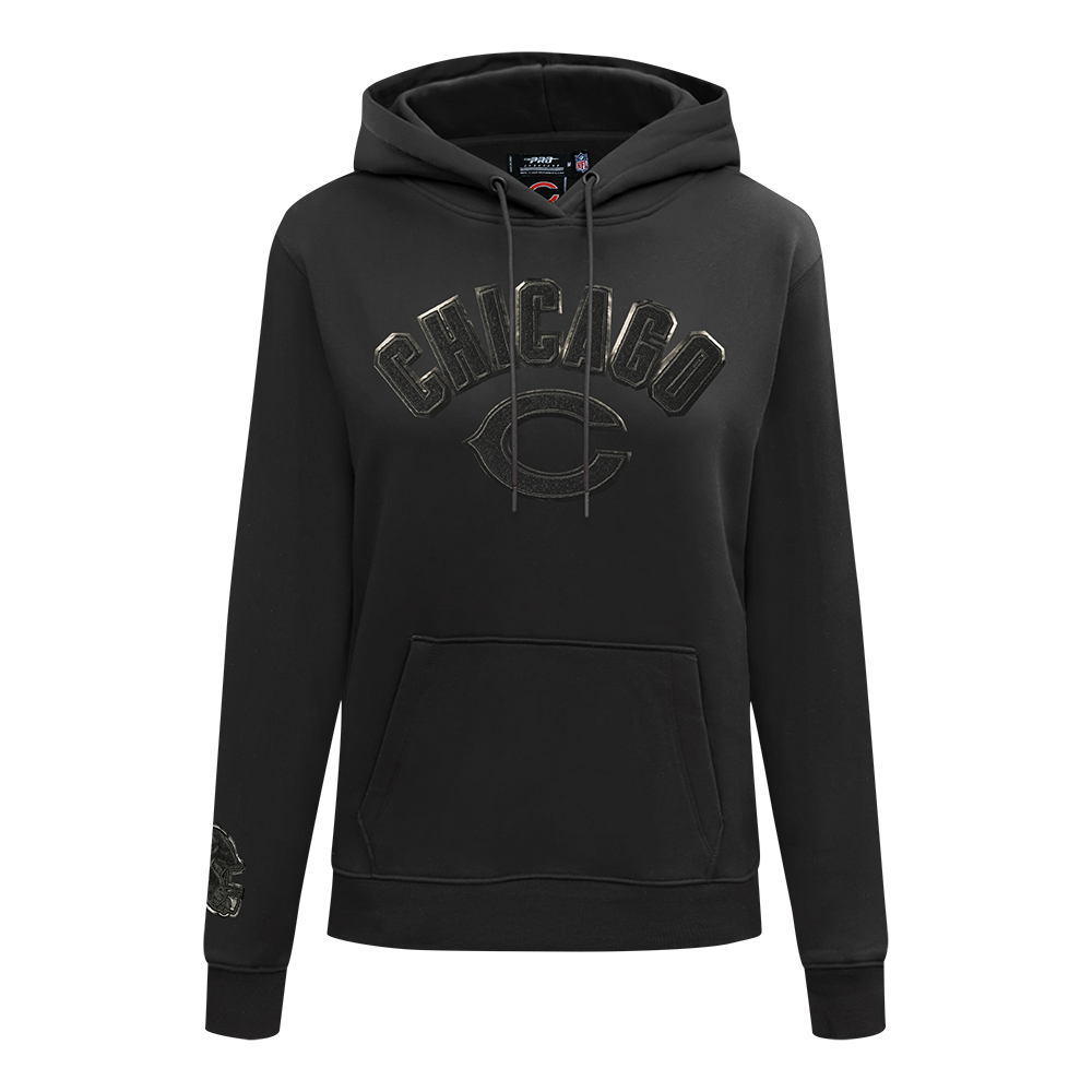 NFL CHICAGO BEARS TRIPLE BLACK CHANDAIL À CAPUCHON EN MOLLETON POUR FEMME (TRIPLE NOIR FEMME)