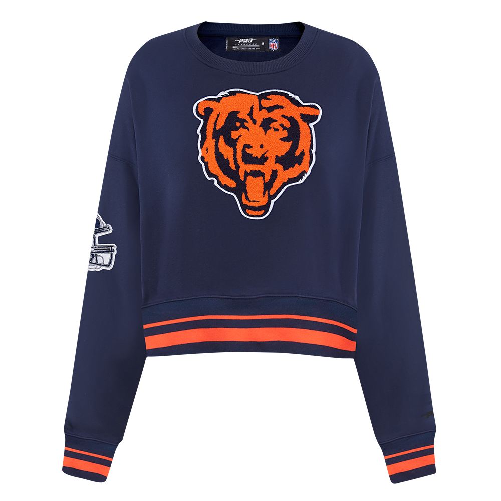 NFL CHICAGO BEARS CHANDAIL À COL ROND MASHUP CÔTELÉ POUR FEMME (MARINE MINUIT/ORANGE/MARINE MINUIT)
