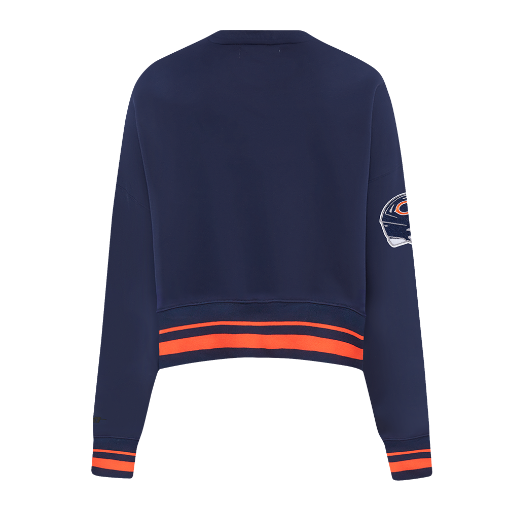 NFL CHICAGO BEARS CHANDAIL À COL ROND MASHUP CÔTELÉ POUR FEMME (MARINE MINUIT/ORANGE/MARINE MINUIT)