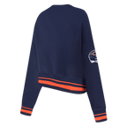 NFL CHICAGO BEARS CHANDAIL À COL ROND MASHUP CÔTELÉ POUR FEMME (MARINE MINUIT/ORANGE/MARINE MINUIT)