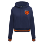 NFL CHICAGO BEARS CHANDAIL À CAPUCHON MASHUP COURT CÔTELÉ POUR FEMME (MARINE MINUIT/ORANGE/MARINE MINUIT)