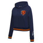NFL CHICAGO BEARS CHANDAIL À CAPUCHON MASHUP COURT CÔTELÉ POUR FEMME (MARINE MINUIT/ORANGE/MARINE MINUIT)