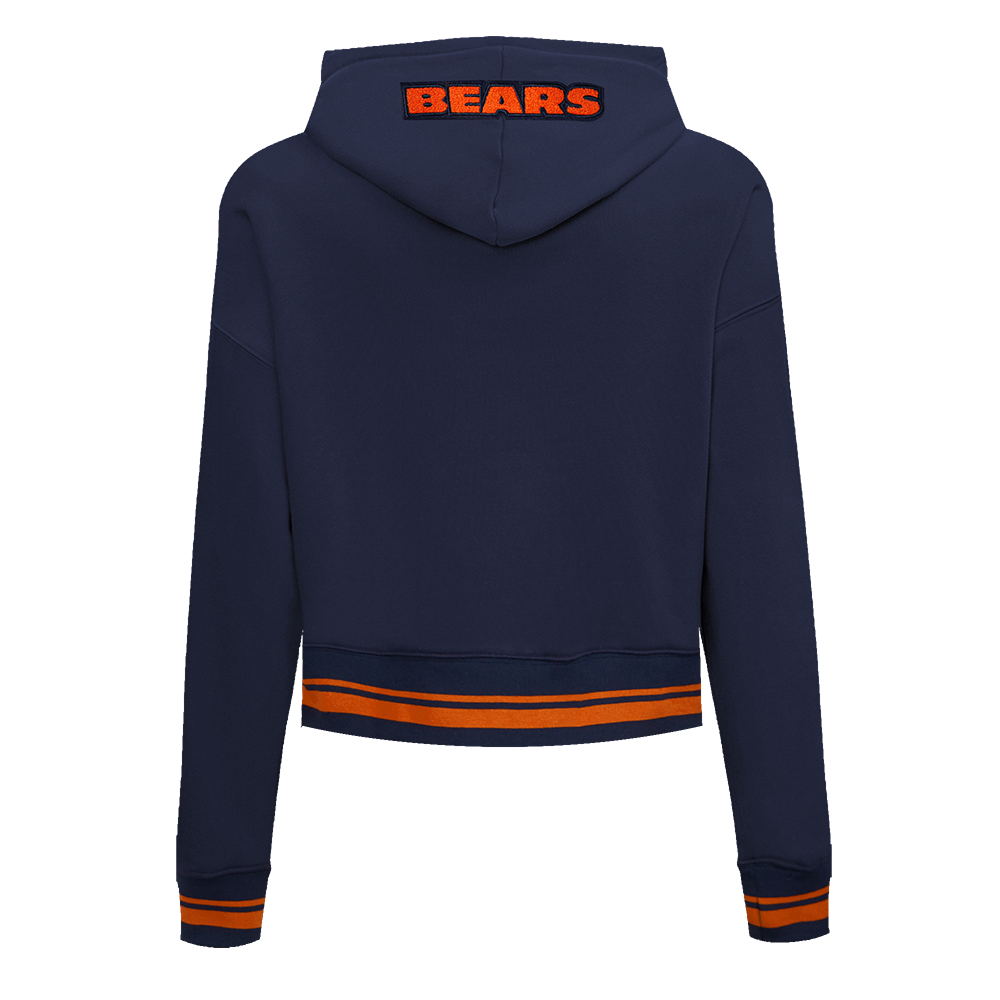 NFL CHICAGO BEARS CHANDAIL À CAPUCHON MASHUP COURT CÔTELÉ POUR FEMME (MARINE MINUIT/ORANGE/MARINE MINUIT)