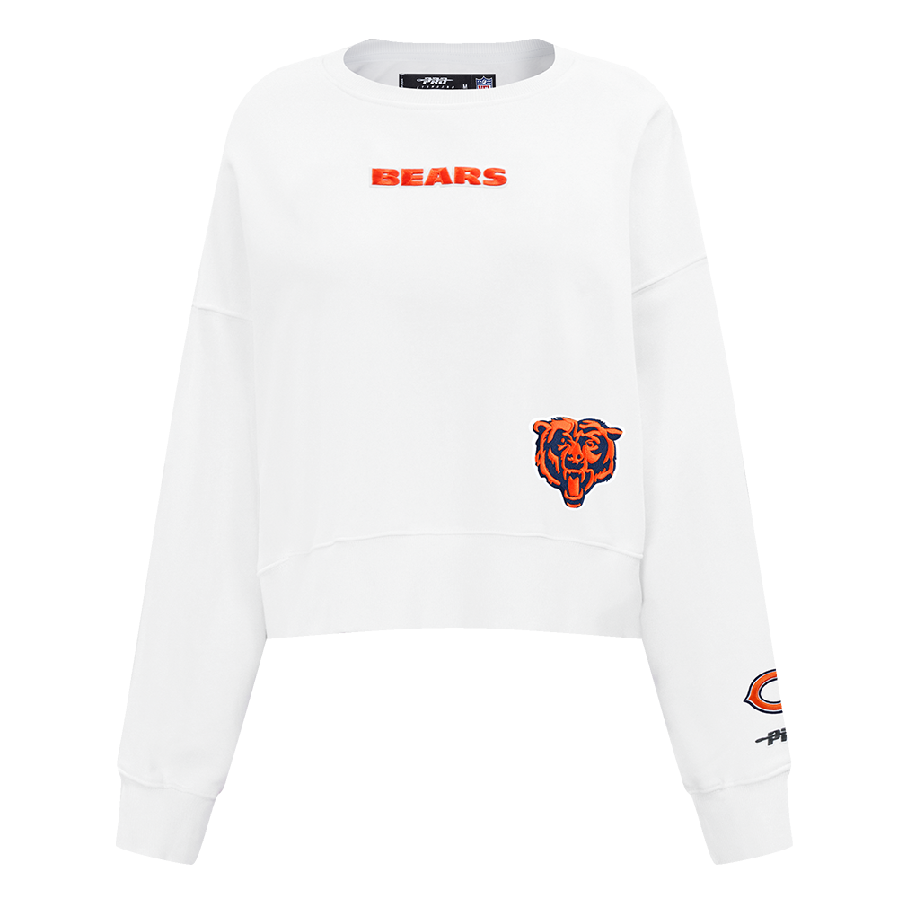 NFL CHICAGO BEARS WINGSPAN WOMEN'S FLC CREWNECK (WHITE)