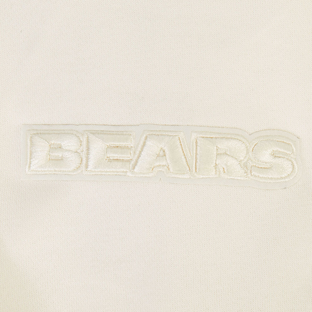 NFL CHICAGO BEARS CALEB WILLIAMS #18 NEUTRAL CHANDAIL À COL ROND EN MOLLETON POUR FEMME (COQUILLE D'ŒUF)