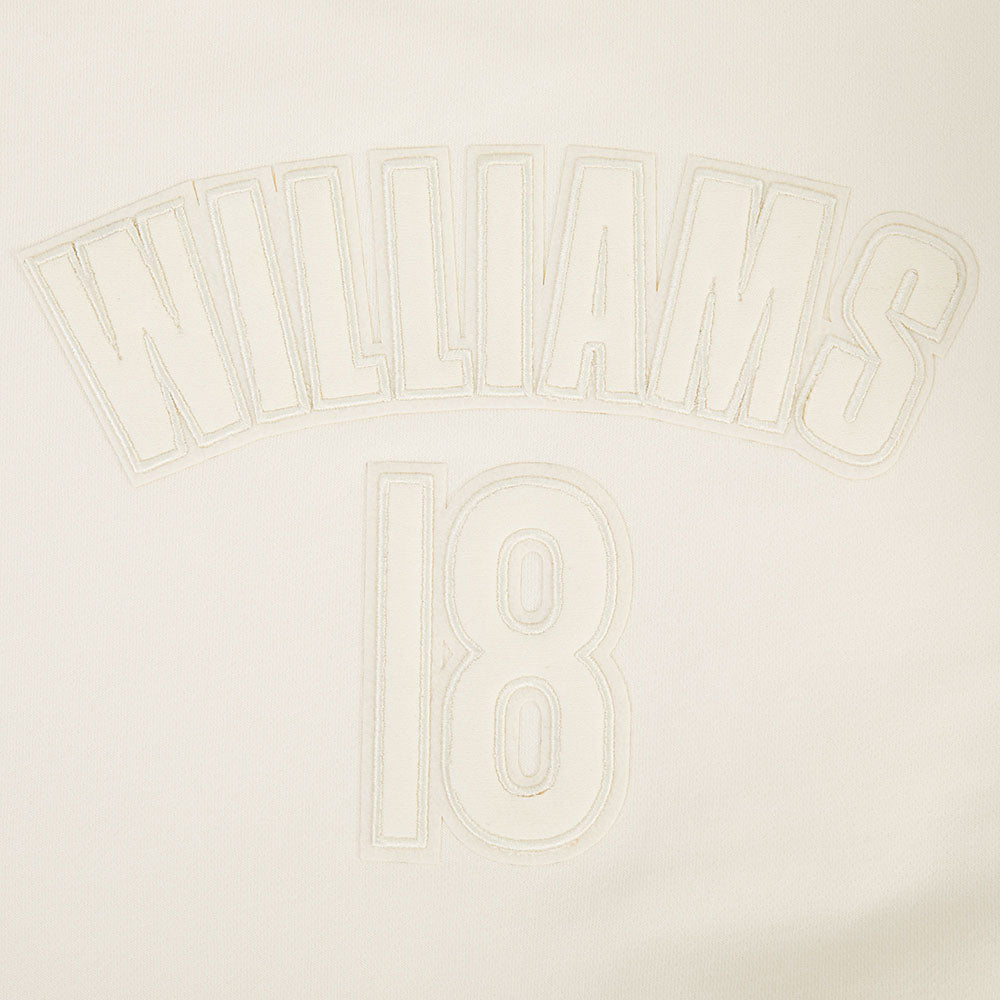 NFL CHICAGO BEARS CALEB WILLIAMS #18 NEUTRAL CHANDAIL À COL ROND EN MOLLETON POUR FEMME (COQUILLE D'ŒUF)