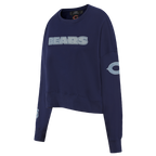 NFL CHICAGO BEARS VARSITY BLUES WOMEN'S CREWNECK (MIDNIGHT NAVY)