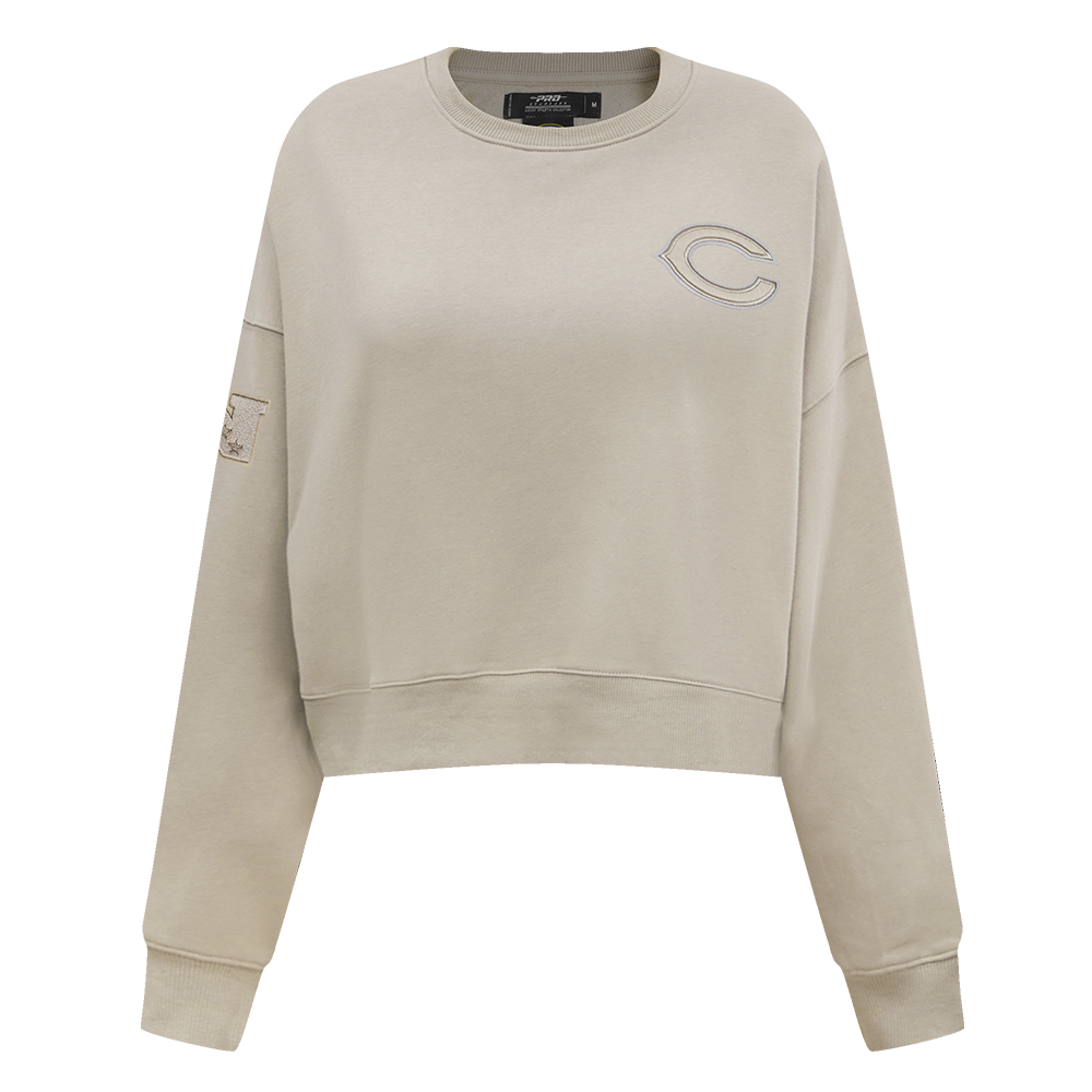 NFL CHICAGO BEARS NEUTRAL CHANDAIL À COL ROND POUR FEMME (TAUPE)