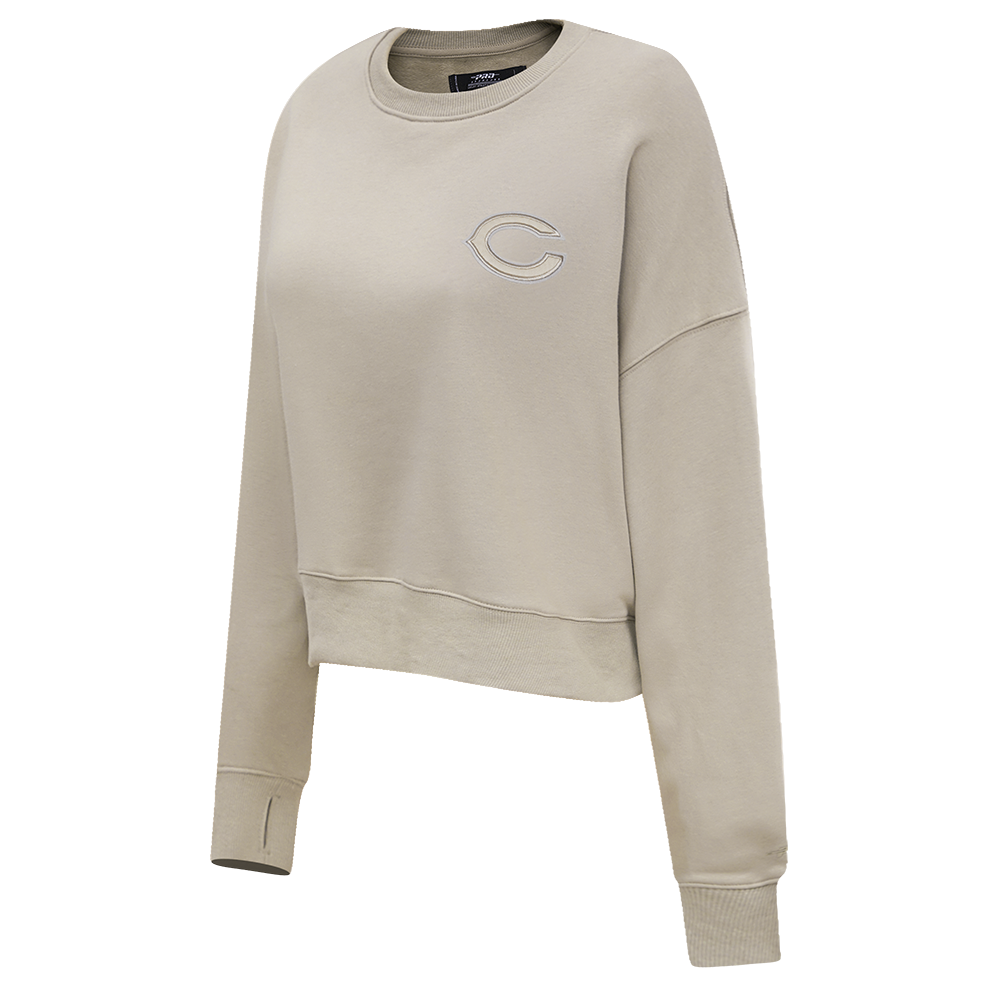 NFL CHICAGO BEARS NEUTRAL CHANDAIL À COL ROND POUR FEMME (TAUPE)