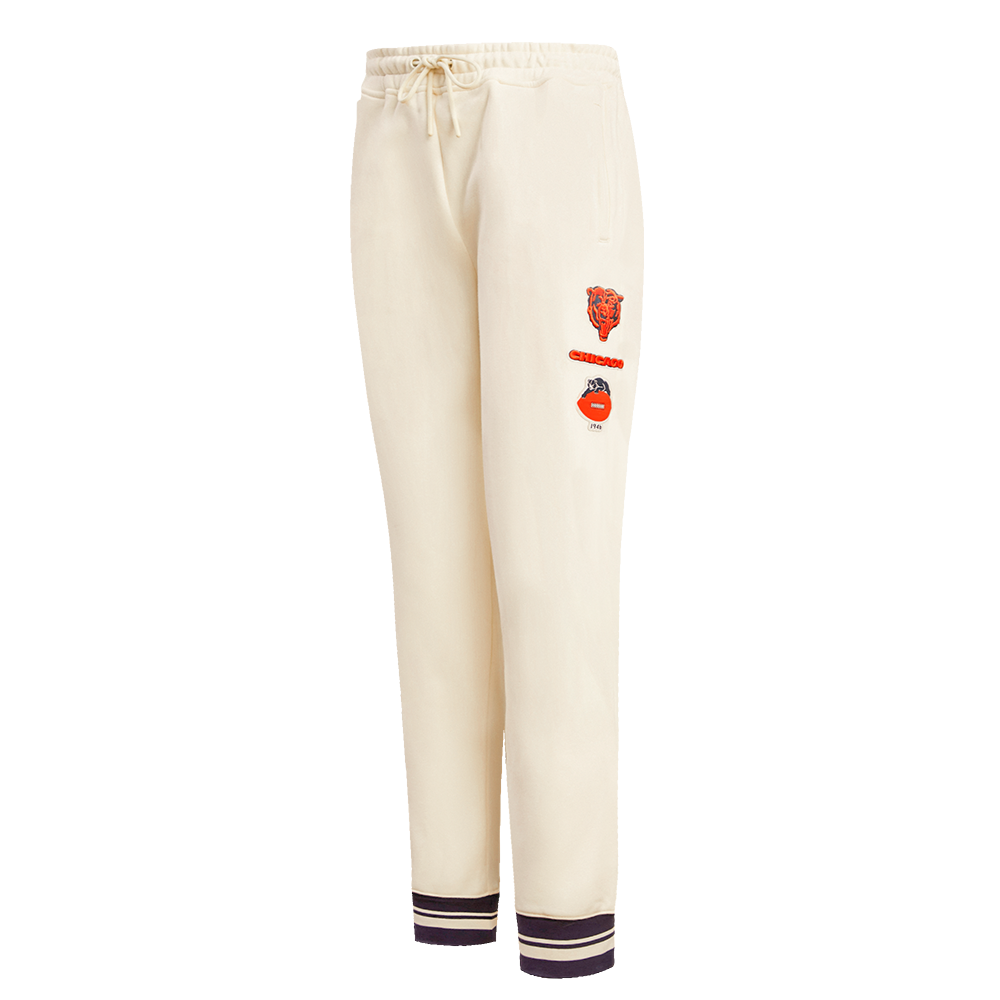 NFL CHICAGO BEARS RETRO CLASSIC PANTALON OUATÉ POUR FEMME (COQUILLE D'ŒUF/MARINE MINUIT)