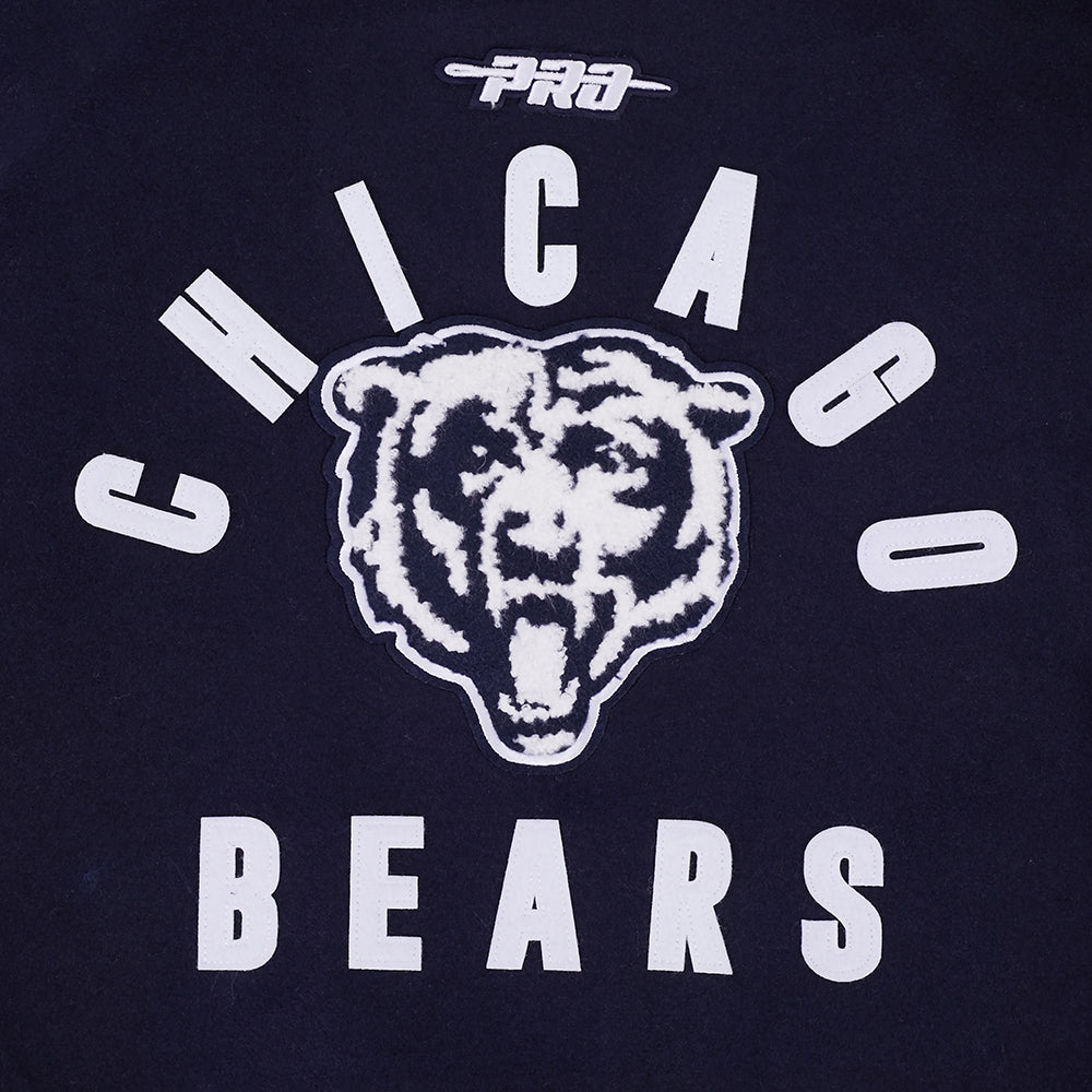 NFL CHICAGO BEARS BLOUSON COLLÉGIAL POUR FEMME (MARINE MINUIT/BLANC)
