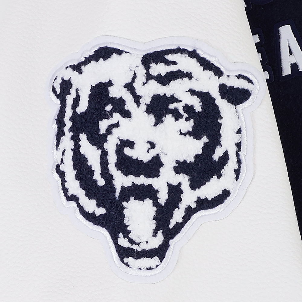 NFL CHICAGO BEARS BLOUSON COLLÉGIAL POUR FEMME (MARINE MINUIT/BLANC)