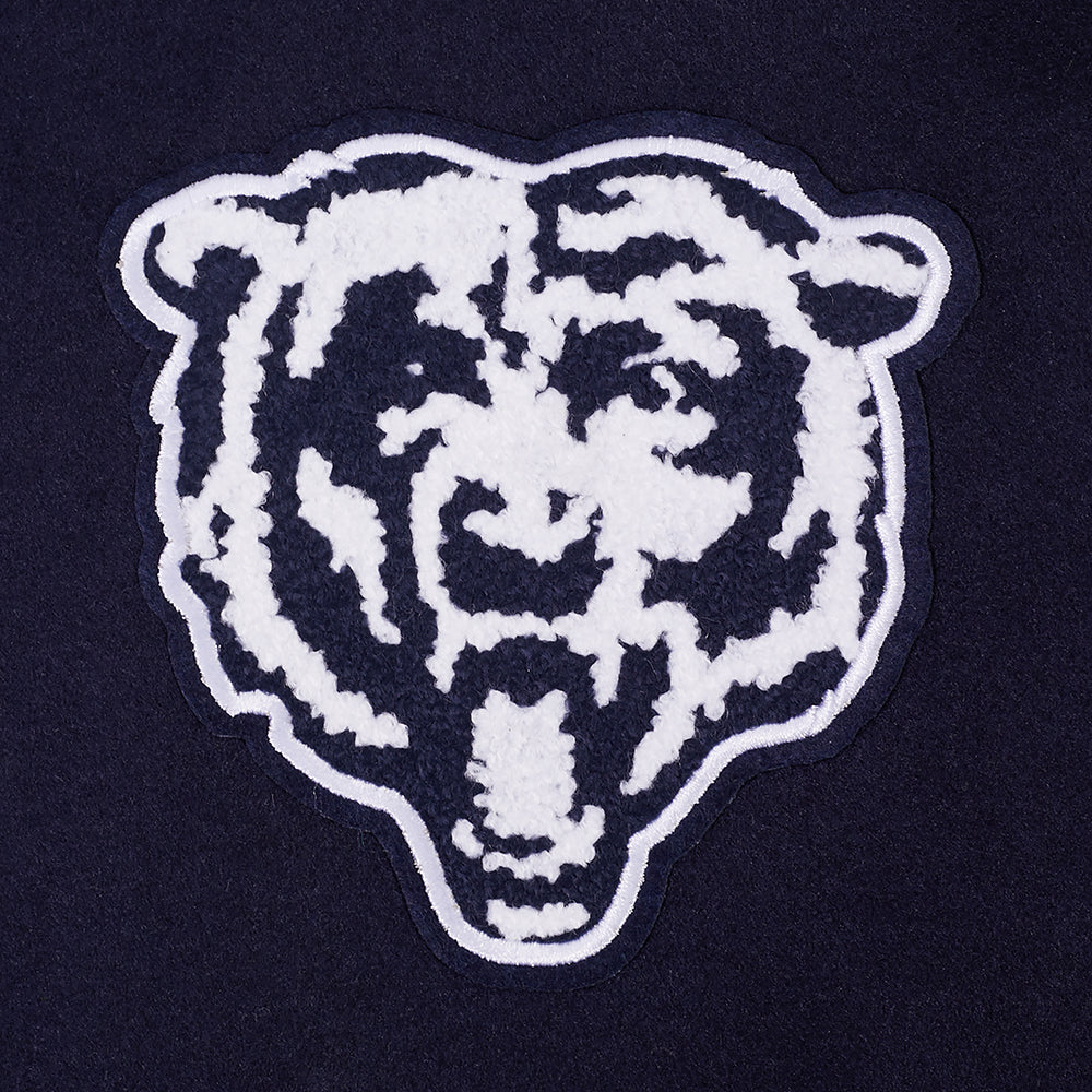 NFL CHICAGO BEARS BLOUSON COLLÉGIAL POUR FEMME (MARINE MINUIT/BLANC)