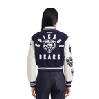 NFL CHICAGO BEARS BLOUSON COLLÉGIAL POUR FEMME (MARINE MINUIT/BLANC)