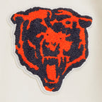 NFL CHICAGO BEARS RETRO CLASSIC BLOUSON COLLÉGIAL EN LAINE À BORDS CÔTELÉS POUR FEMME (COQUILLE D'ŒUF/MARINE MINUIT)