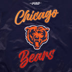 NFL CHICAGO BEARS TEAM CRYSTALLINE WOMEN'S SATIN JACKET (MIDNIGHT NAVY)