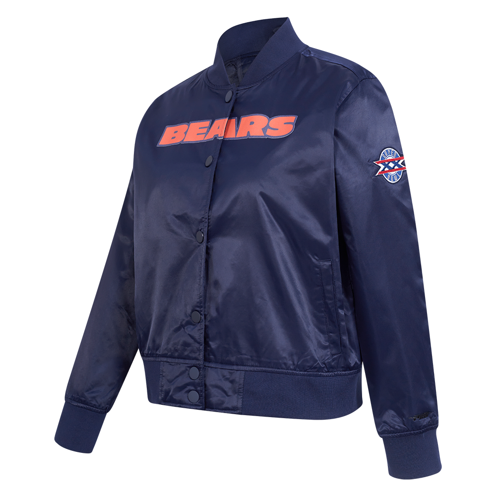 NFL CHICAGO BEARS CLASSIC BLOUSON EN SATIN POUR FEMME (MARINE MINUIT)