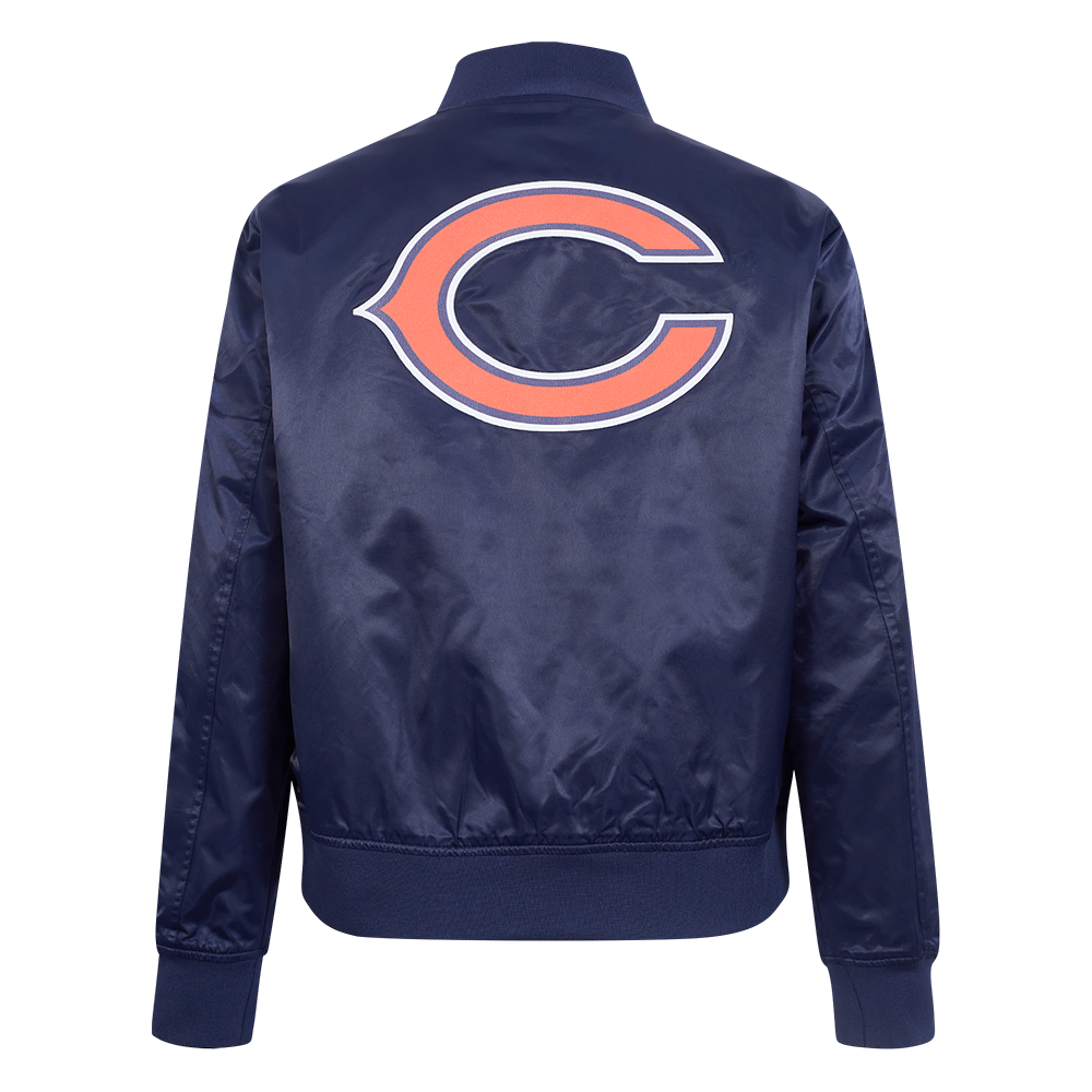 NFL CHICAGO BEARS CLASSIC BLOUSON EN SATIN POUR FEMME (MARINE MINUIT)