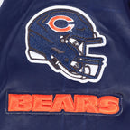 NFL CHICAGO BEARS CLASSIC BLOUSON EN SATIN POUR FEMME (MARINE MINUIT)