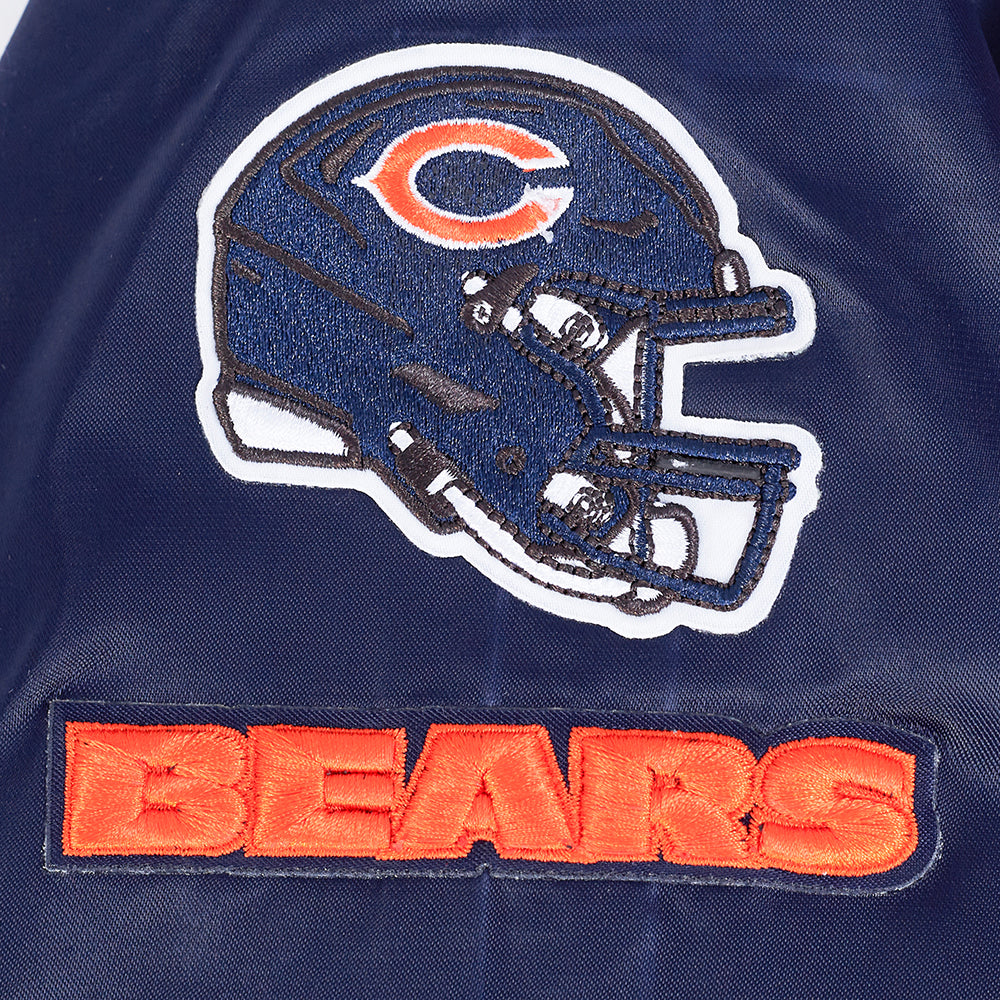 NFL CHICAGO BEARS CLASSIC BLOUSON EN SATIN POUR FEMME (MARINE MINUIT)