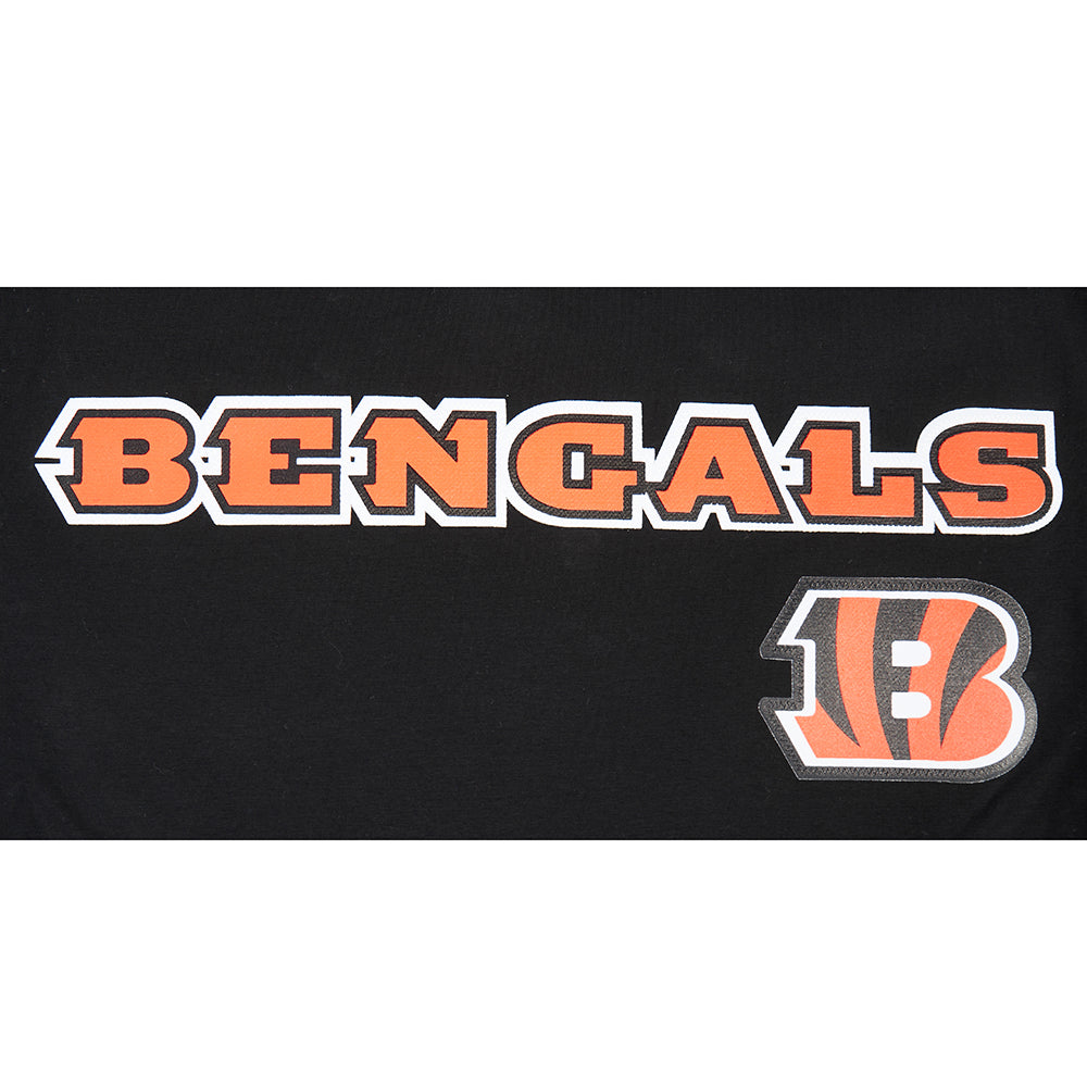 NFL CINCINNATI BENGALS CLASSIC MESH T-SHIRT EN JERSEY SIMPLE À RAYURES (NOIR/ORANGE)