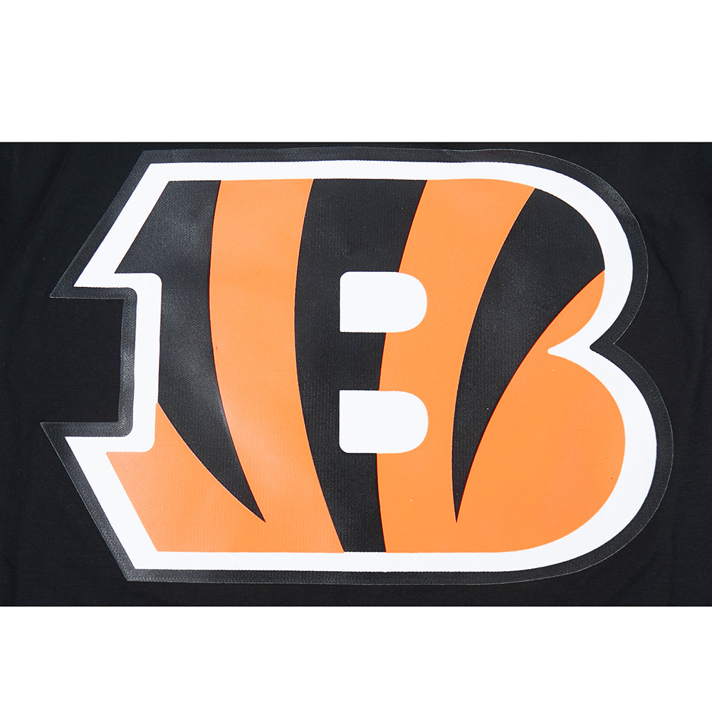 NFL CINCINNATI BENGALS CLASSIC MESH T-SHIRT EN JERSEY SIMPLE À RAYURES (NOIR/ORANGE)