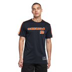 NFL CINCINNATI BENGALS CLASSIC MESH T-SHIRT EN JERSEY SIMPLE À RAYURES (NOIR/ORANGE)