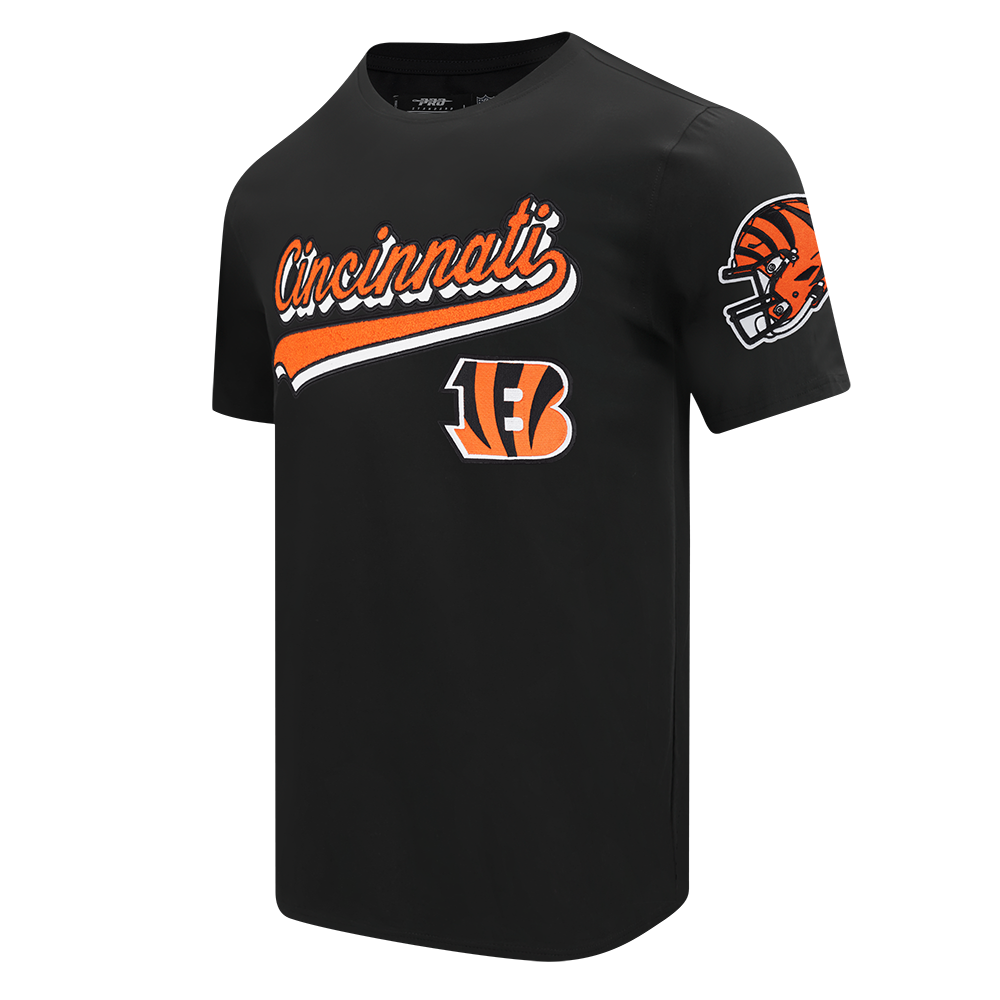 NFL CINCINNATI BENGALS SCRIPT TAIL MEN'S SJ TEE (BLACK)