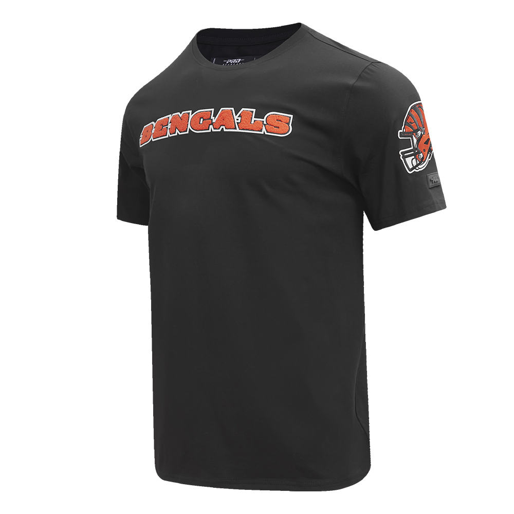 NFL CINCINNATI BENGALS CLASSIC CHENILLE MEN'S TEE (BLACK)