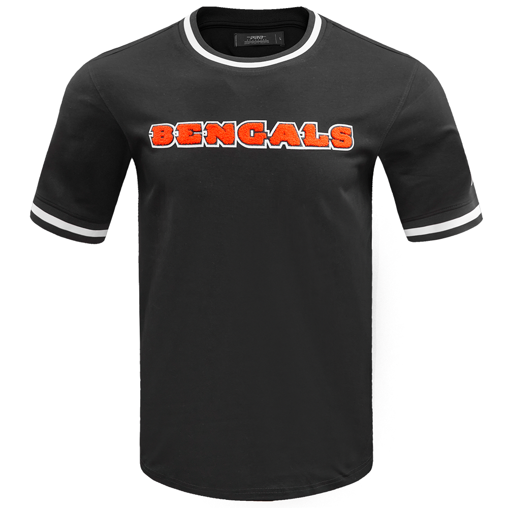 NFL CINCINNATI BENGALS CLASSIC CHENILLE MEN'S TEE (BLACK)