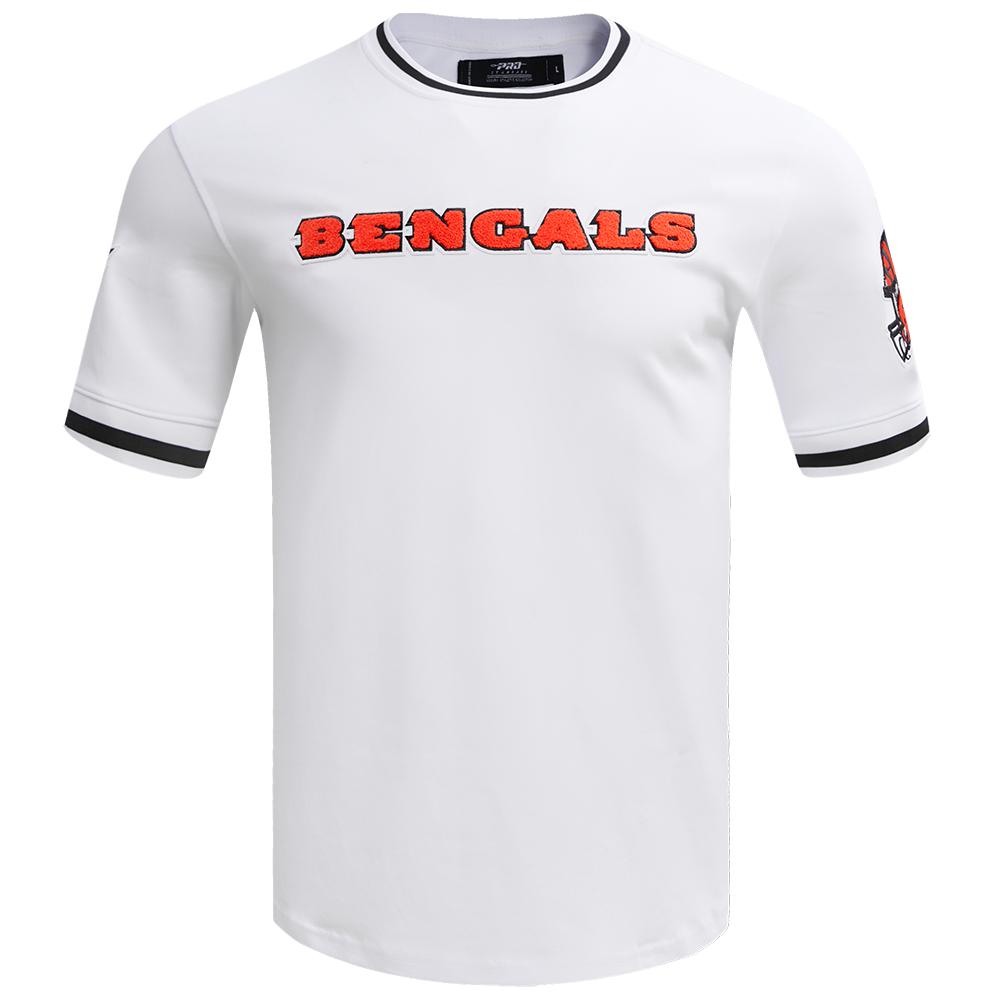 NFL CINCINNATI BENGALS CLASSIC CHENILLE T-SHIRT POUR HOMME (BLANC)