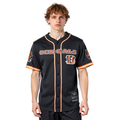 NFL CINCINNATI BENGALS MESH BUTTON UP SHIRT (BLACK/ORANGE)