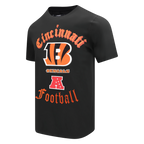 NFL CINCINNATI BENGALS OLD ENGLISH MEN'S SJ TEE (BLACK)