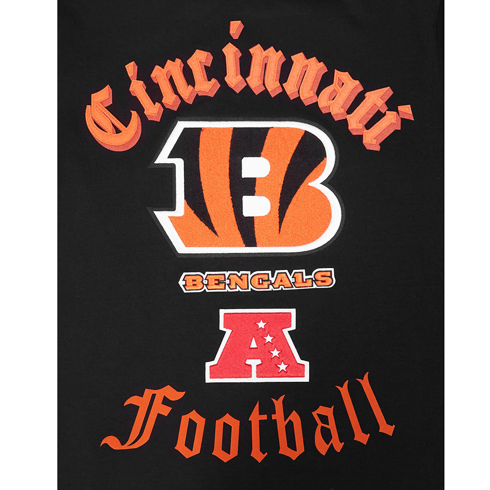 NFL CINCINNATI BENGALS OLD ENGLISH MEN'S SJ TEE (BLACK)